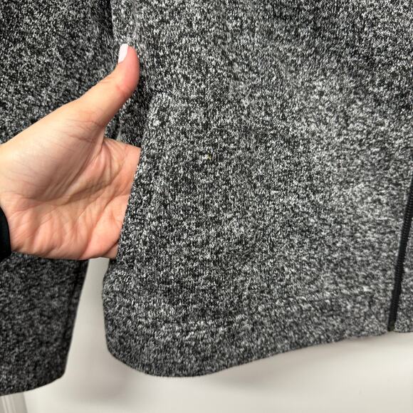 Banana Republic Black Gray Tweed Double Breasted Zip Up Moto Jacket Size XS - Picture 4 of 7